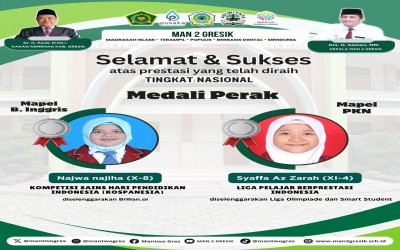 Dua Siswa MAN 2 Gresik Sabet Medali Perak Tingkat Nasional