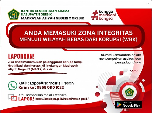 Zona Integritas WBK MAN 2 Gresik