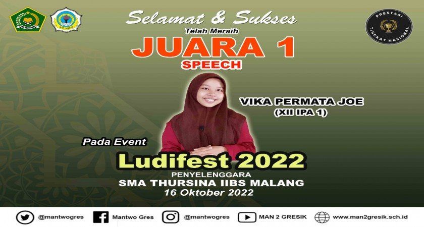VIKA RAIH JUARA 1 SPEECH TINGKAT NASIONAL