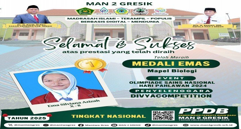 Ema Silviana Azizah Raih Medali Emas di Olimpiade Sains Nasional Hari Pahlawan 2024