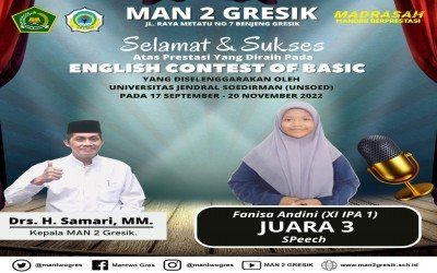 FANISA ANDINI RAIH JUARA 3 SPEECH TINGKAT NASIONAL