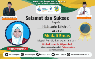 SISWI MAN 2 GRESIK KEMBALI RAIH PRESTASI GEMILANG PADA OLIMPIADE PAI NASIONAL