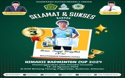 Brian Tsaqif Risqyllah, Siswa MAN 2 Gresik, Cetak Sejarah di HIMAKSI BADMINTON CUP 2024