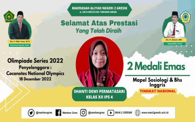 2 MEDALI EMAS DIRAIH SHANTI PADA OLIMPIADE SERIES 2022