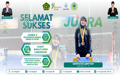 Tampil Solid di GOR Sport Center, Mariyatul Qibtiyah Raih Podium 3 Ganda Remaja Putri