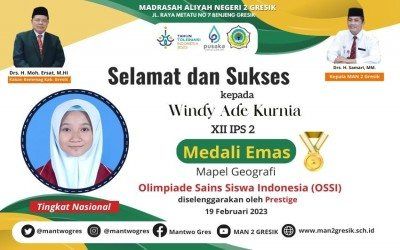 WINDY DARI MAN 2 GRESIK RAIH MEDALI EMAS OLIMPIADE GEOGRAFI