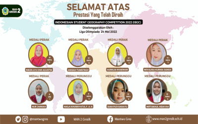 KEREN, SISWA MAN 2 GRESIK RAIH 8 MEDALI PADA INDONESIAN STUDENT GEOGRAPHY COMPETITION 2022