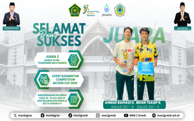 Double Podium lagi! Duet Maut Brian Tsaqif & Ahmad Baihaqi Amankan Juara 2 Badminton Bation Cup 2026 UNESA!