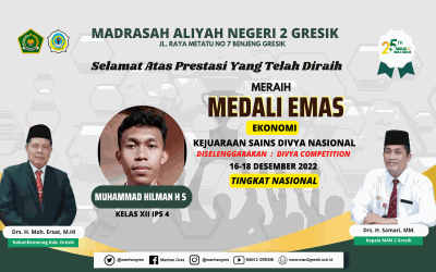 SABET MEDALI EMAS NASIONAL, MUHAMMAD HILMAN SUKSES UKIR PRESTASI UNTUK MADRASAH