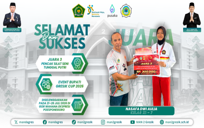 Nasafa Dwi Aulia Raih Juara 3 Pencak Silat Seni di Bupati Cup Gresik 2026